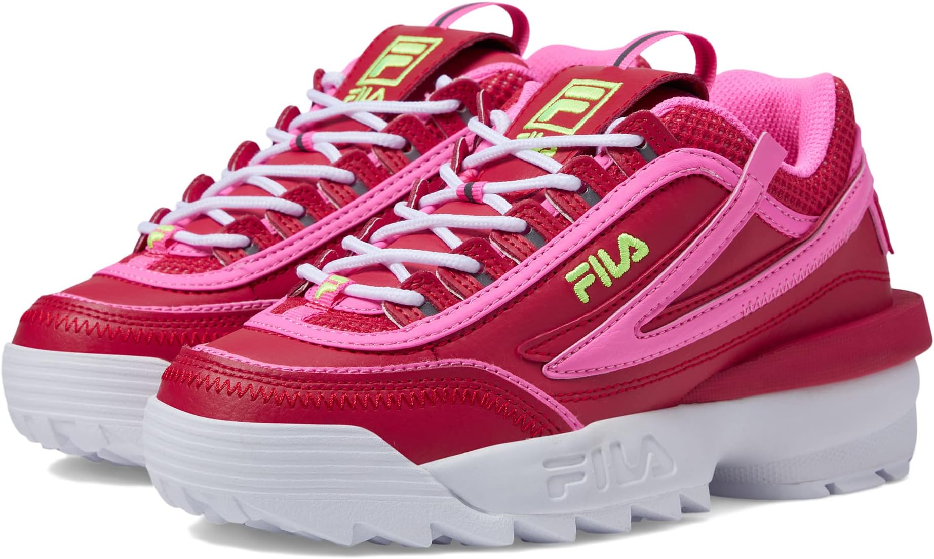 

Кроссовки Fila Disruptor II EXP, цвет Fila Red/Knockout Pink/Safety Yellow