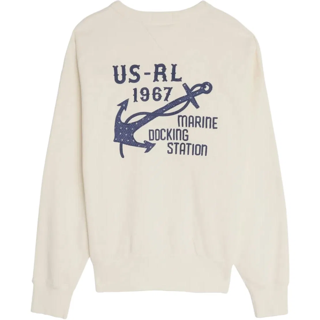 Свитшот с якорем Polo Ralph Lauren, светло-бежевый — фото 3
