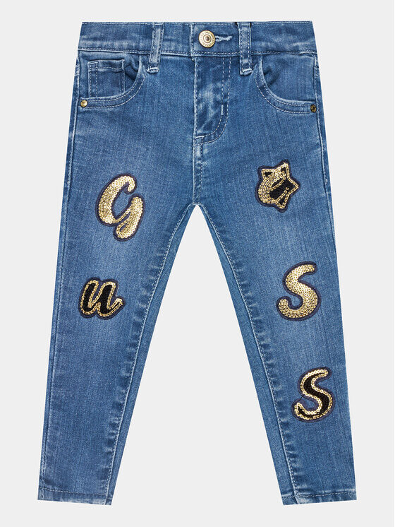 

Джинсы скинни Guess, синий