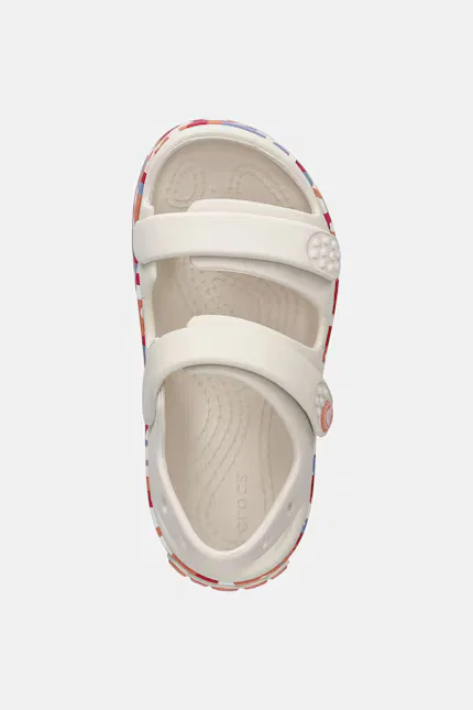 Сандалии детские с ремешком Crocband Cruiser Glow Confetti Band Sandal T Crocs, бежевый — фото 4