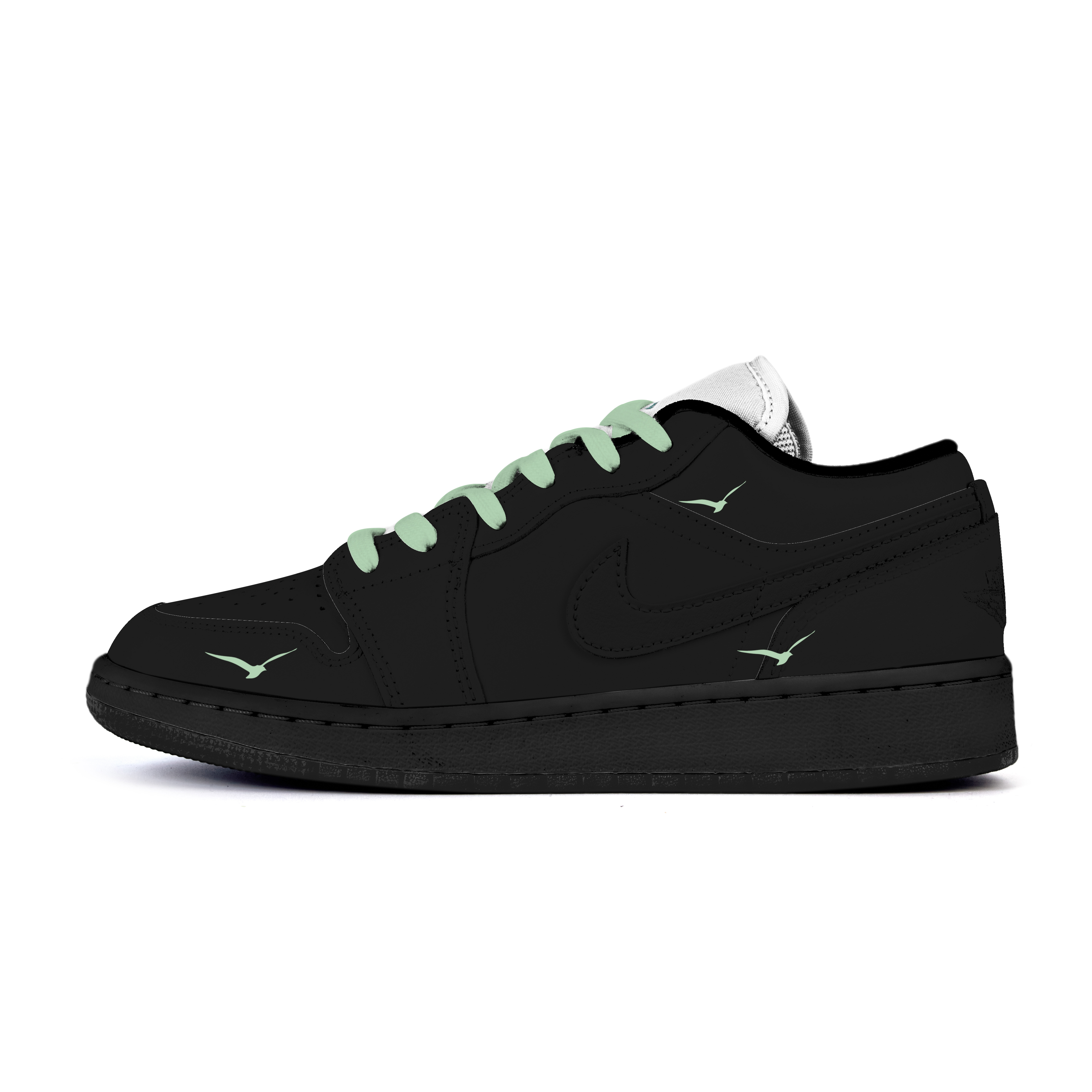 

Баскетбольные кроссовки Air 1 LOW с низким верхом, устойчивые к истиранию и подросткам Jordan, черный