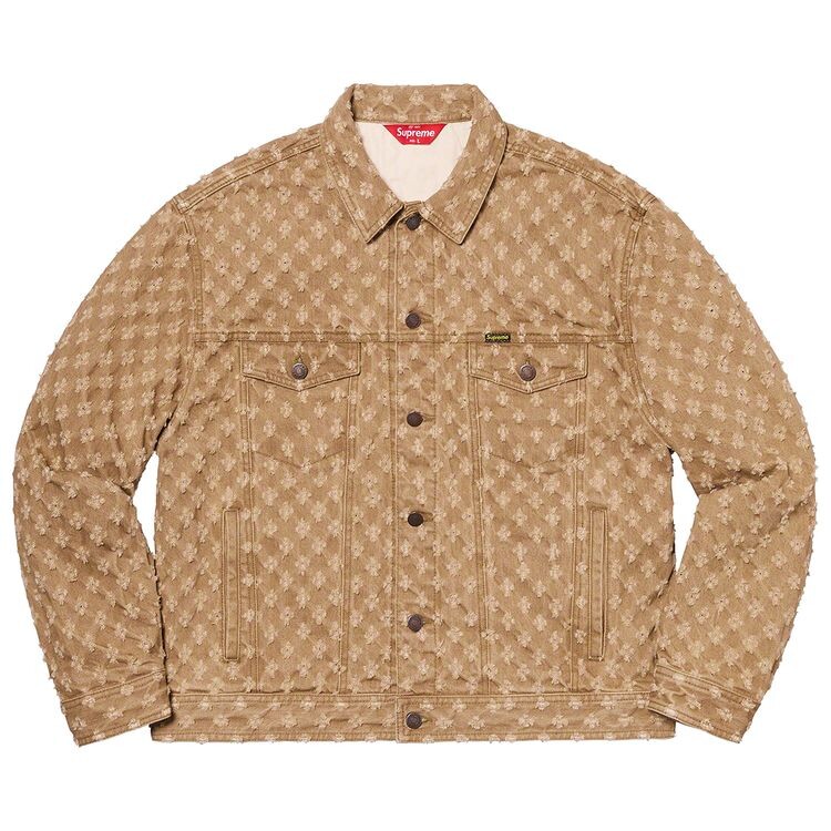 

Куртка Supreme Hole Punch Denim Trucker Jacket Brown, коричневый