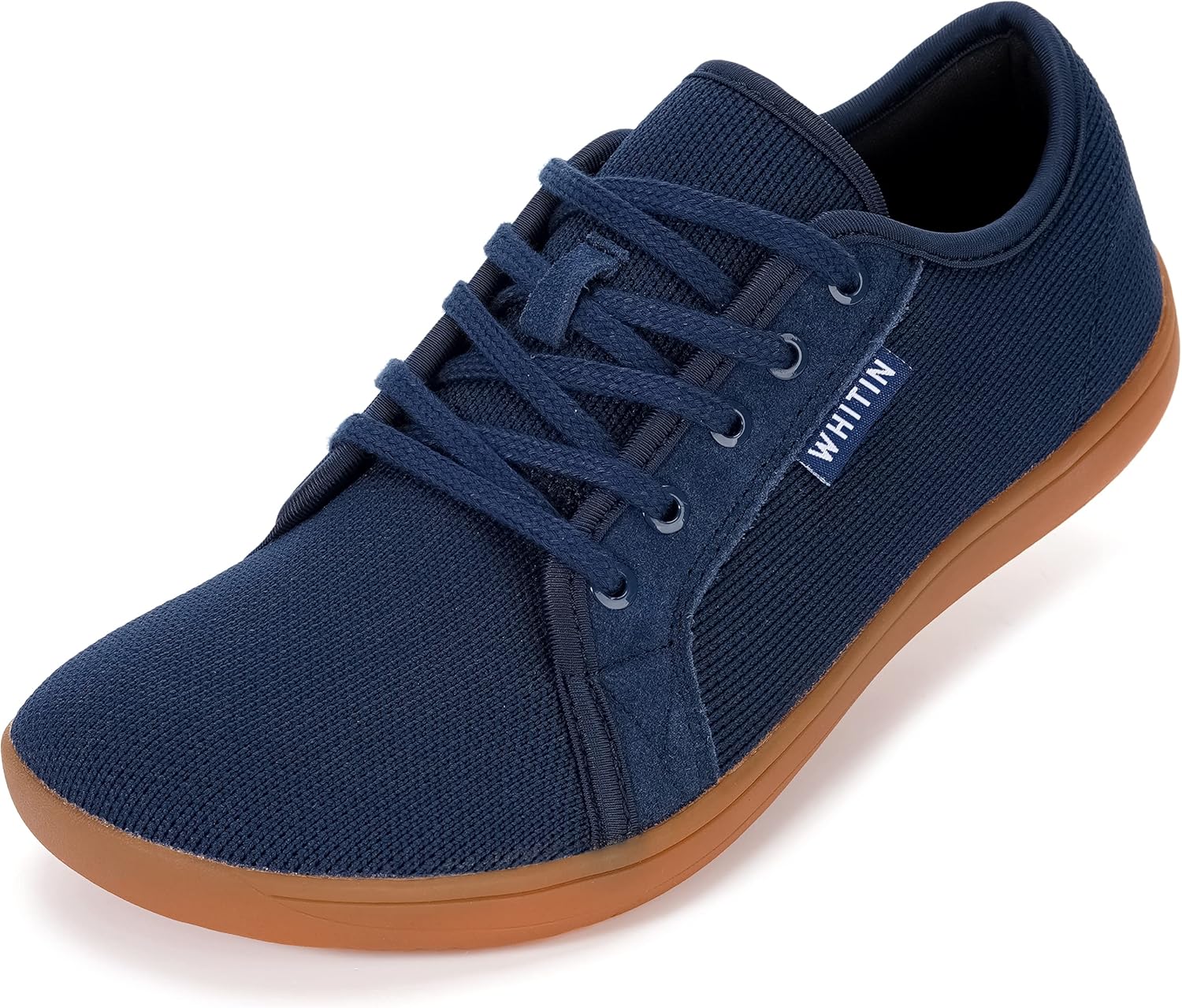 

Мужские минималистичные кроссовки WHITIN с широким носком, Подошва с нулевым перепадом, Максимальный комфорт, синий