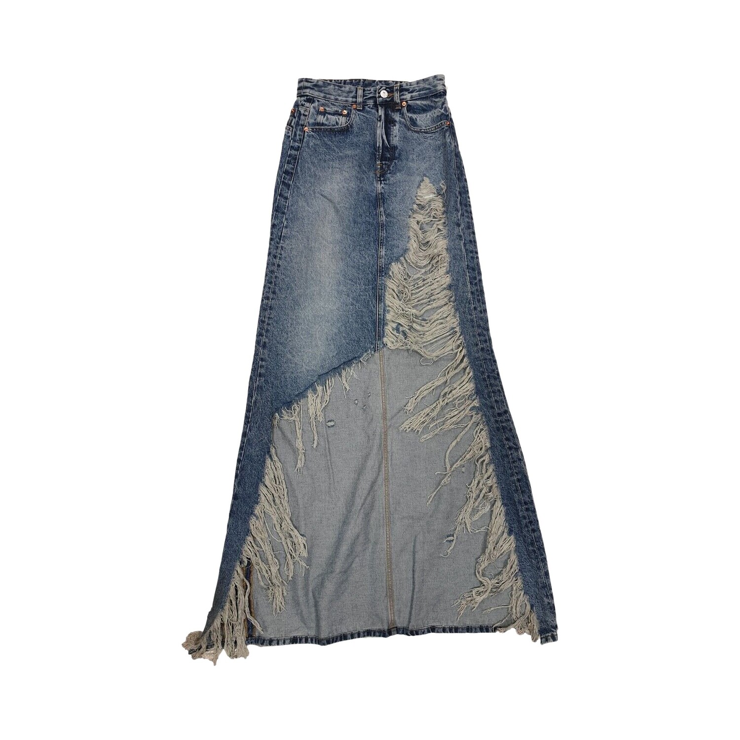 

Джинсовая макси-юбка Vetements Destroyed, цвет Синий