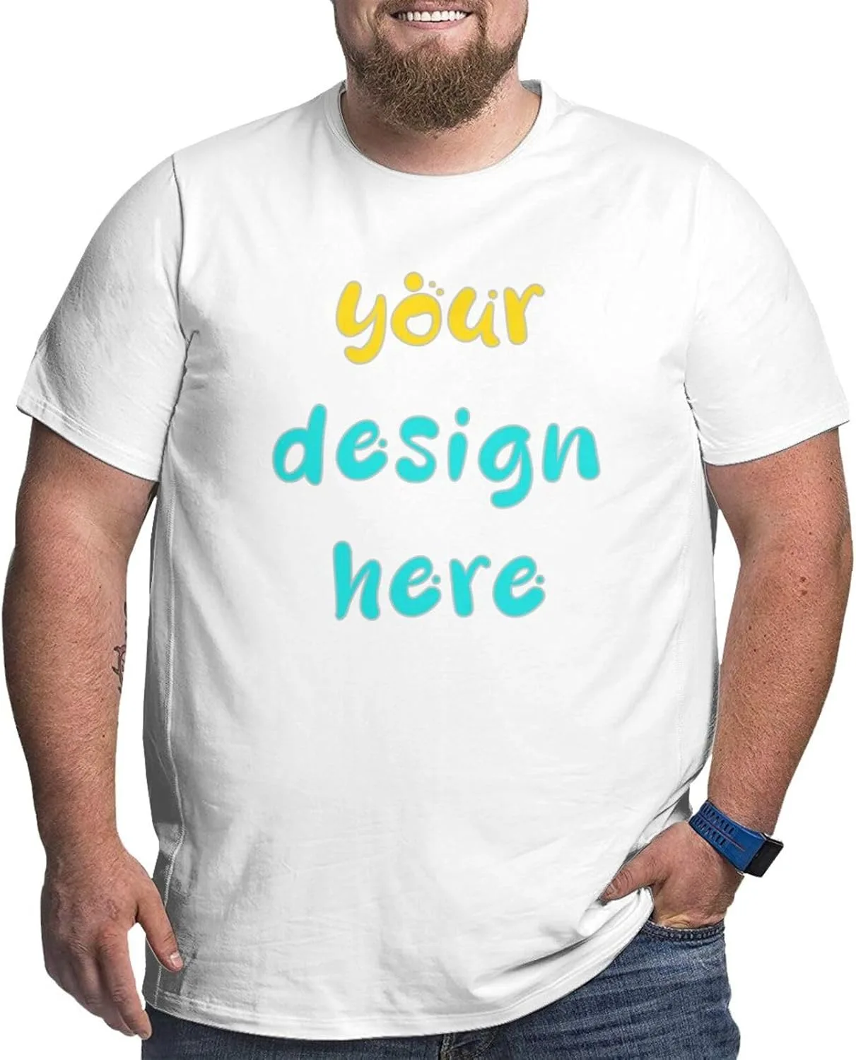 

Футболка с принтом для больших размеров