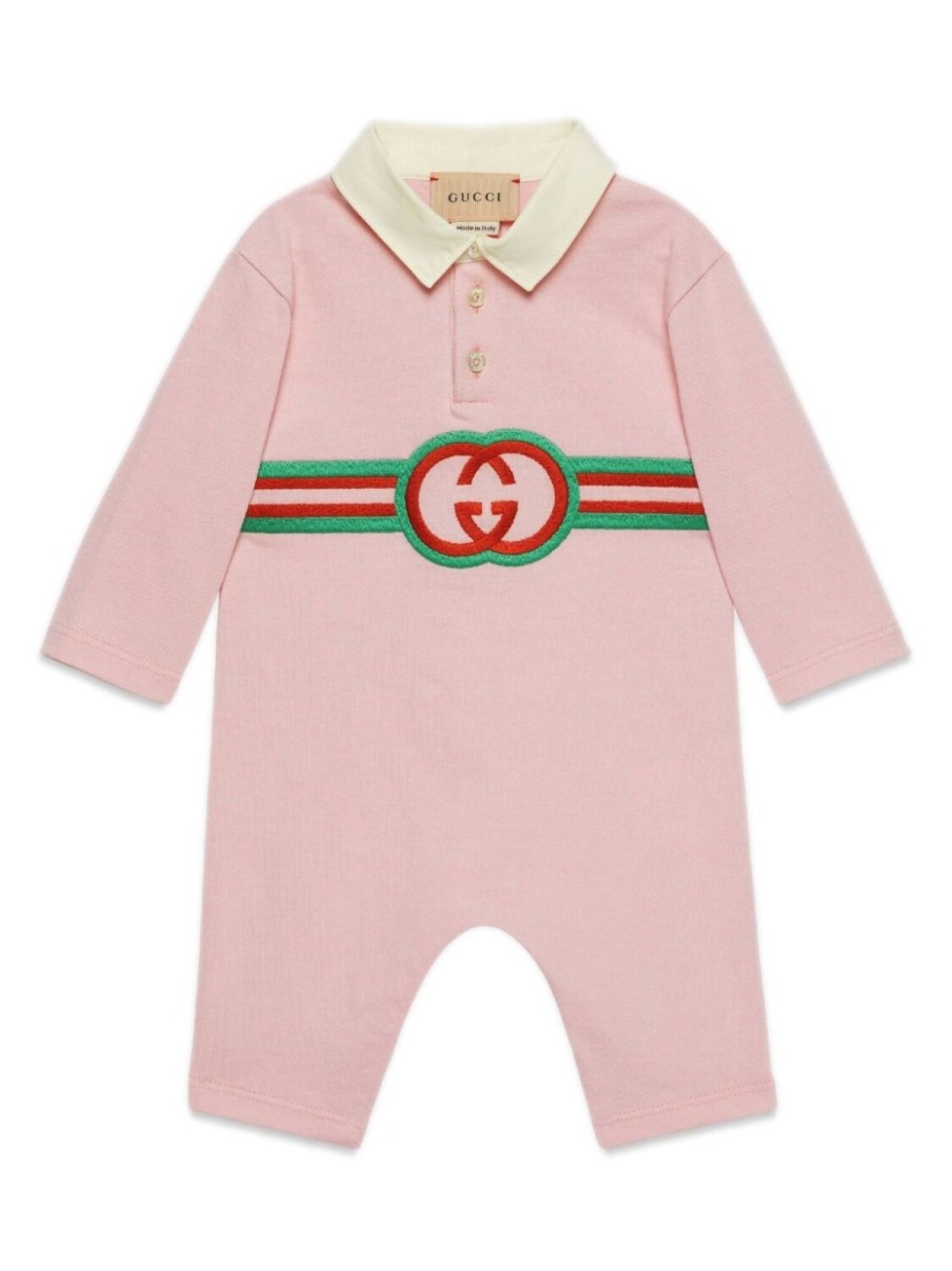 

Gucci Kids комбинезон с логотипом Interlocking-G, розовый