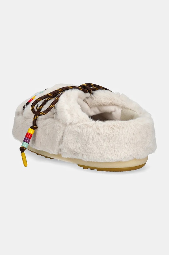 Тапочки MB Mule с искусственным мехом и бусинами Moon Boot, бежевый — фото 3
