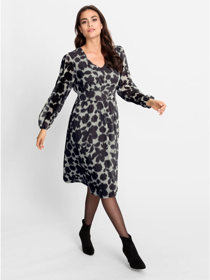 

Платье с принтом цвета шампанского и черного Heine