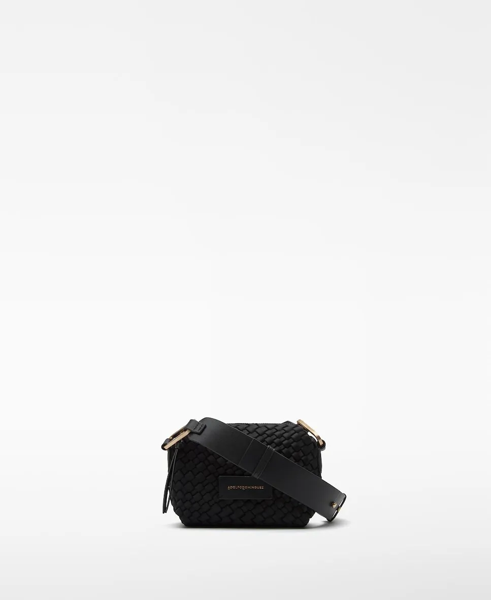 

Средняя женская тканая сумка через плечо Adolfo Dominguez, черный