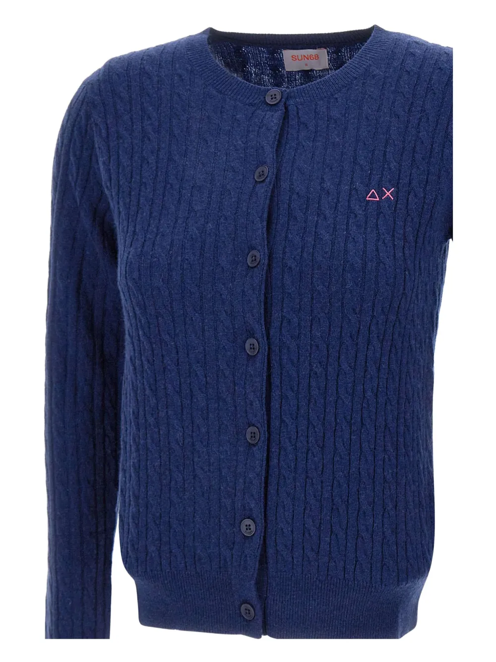 

Кардиган с косой вязкой Sun68, синий