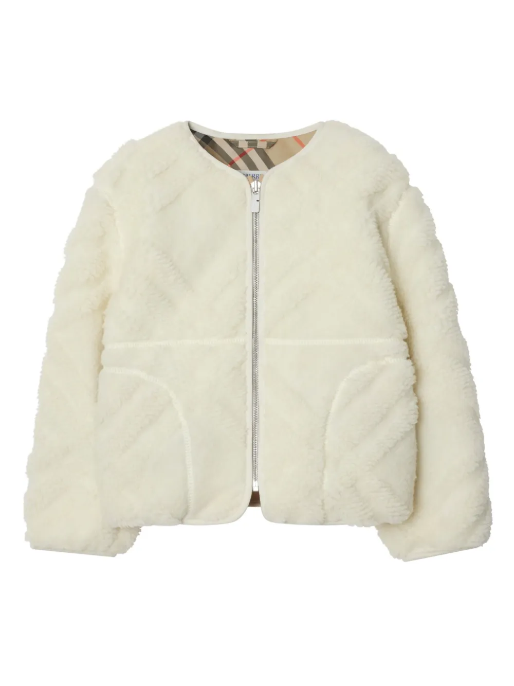 

Куртка в клетку BURBERRY KIDS, белый