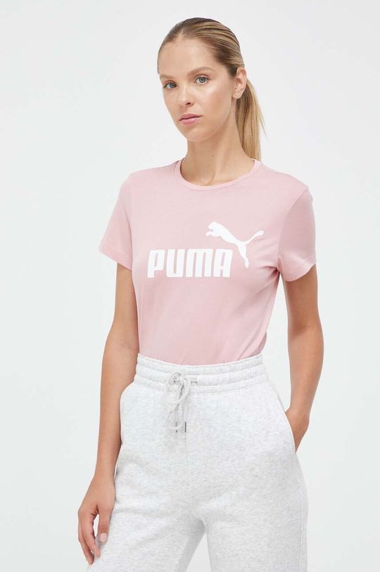 

Хлопковая футболка Puma, розовый