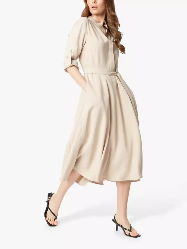 

Платье James Lakeland Roll Sleeve Midi, бежевый