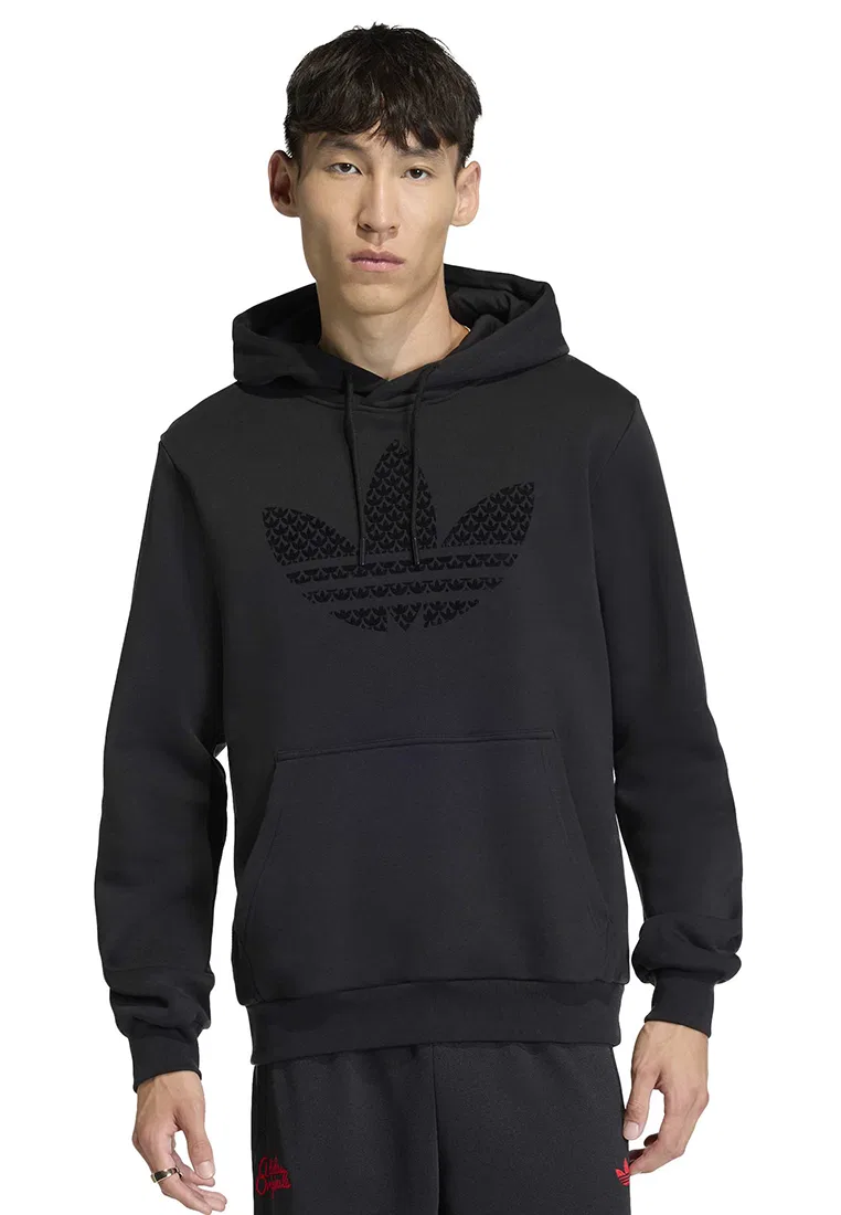 Толстовка с монограммой, Monogram Infill Adidas, черный