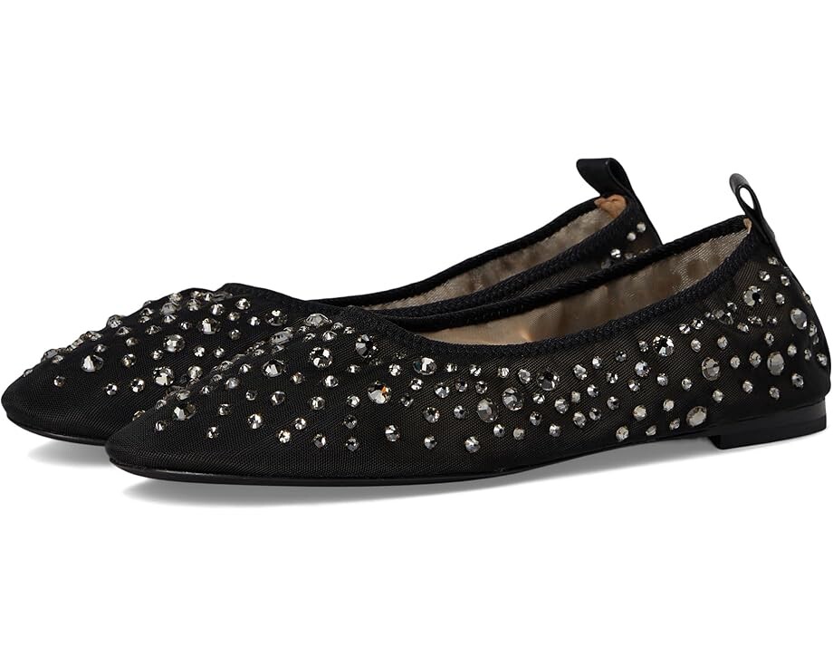Туфли на плоской подошве Tory Burch Crystal Ballet, черный