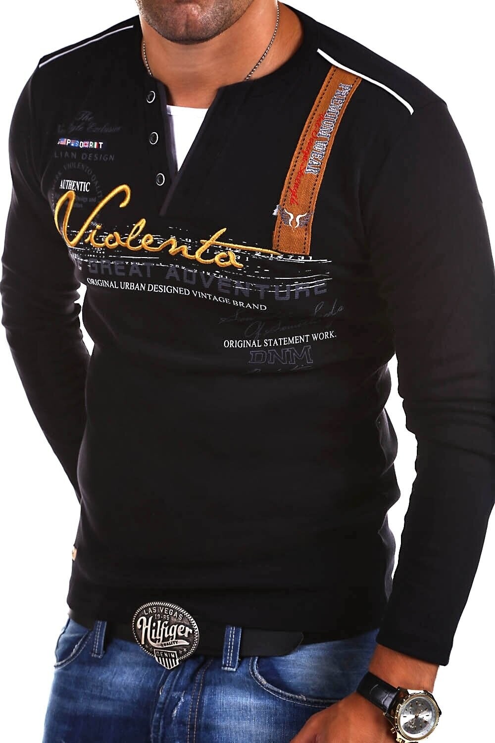 

Лонгслив behype Langarmshirt ADVENTURE, черный