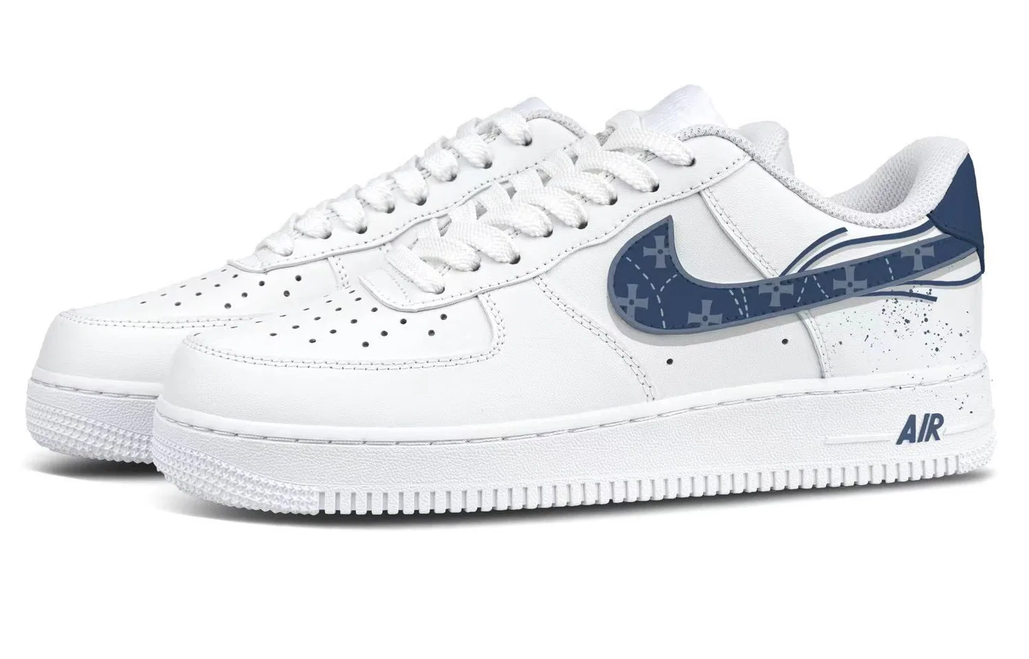 Кроссовки скейтбординг Nike Air Force 1 синие — фото 4