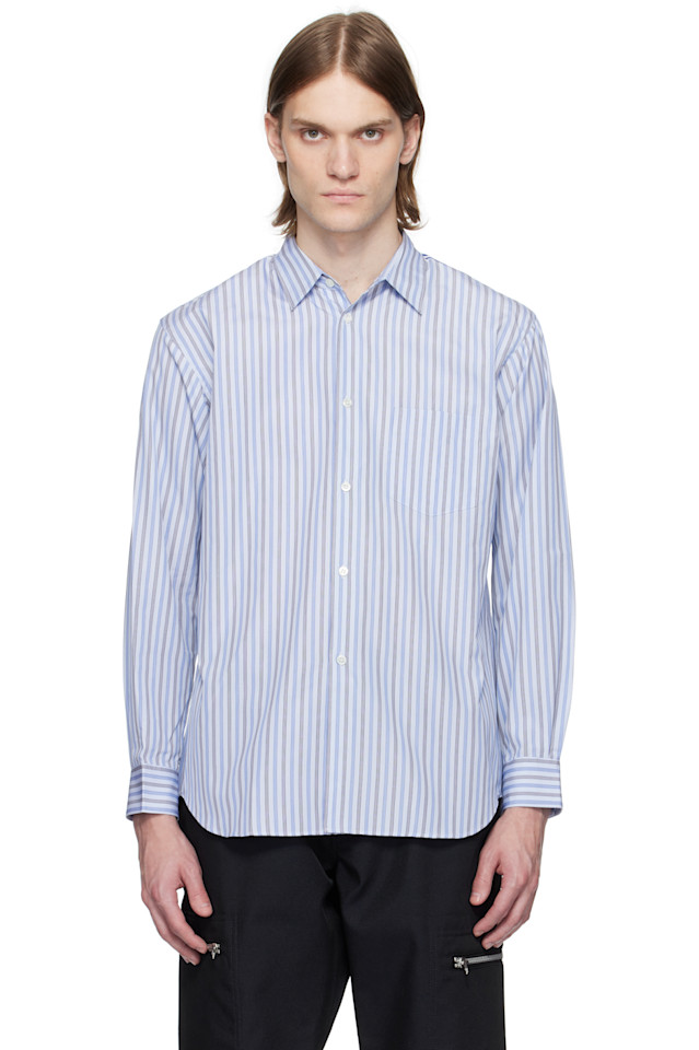 

Рубашка из поплина с полосками из окрашенной пряжи Comme Des Garçons Shirt, цвет 2 stripe 2