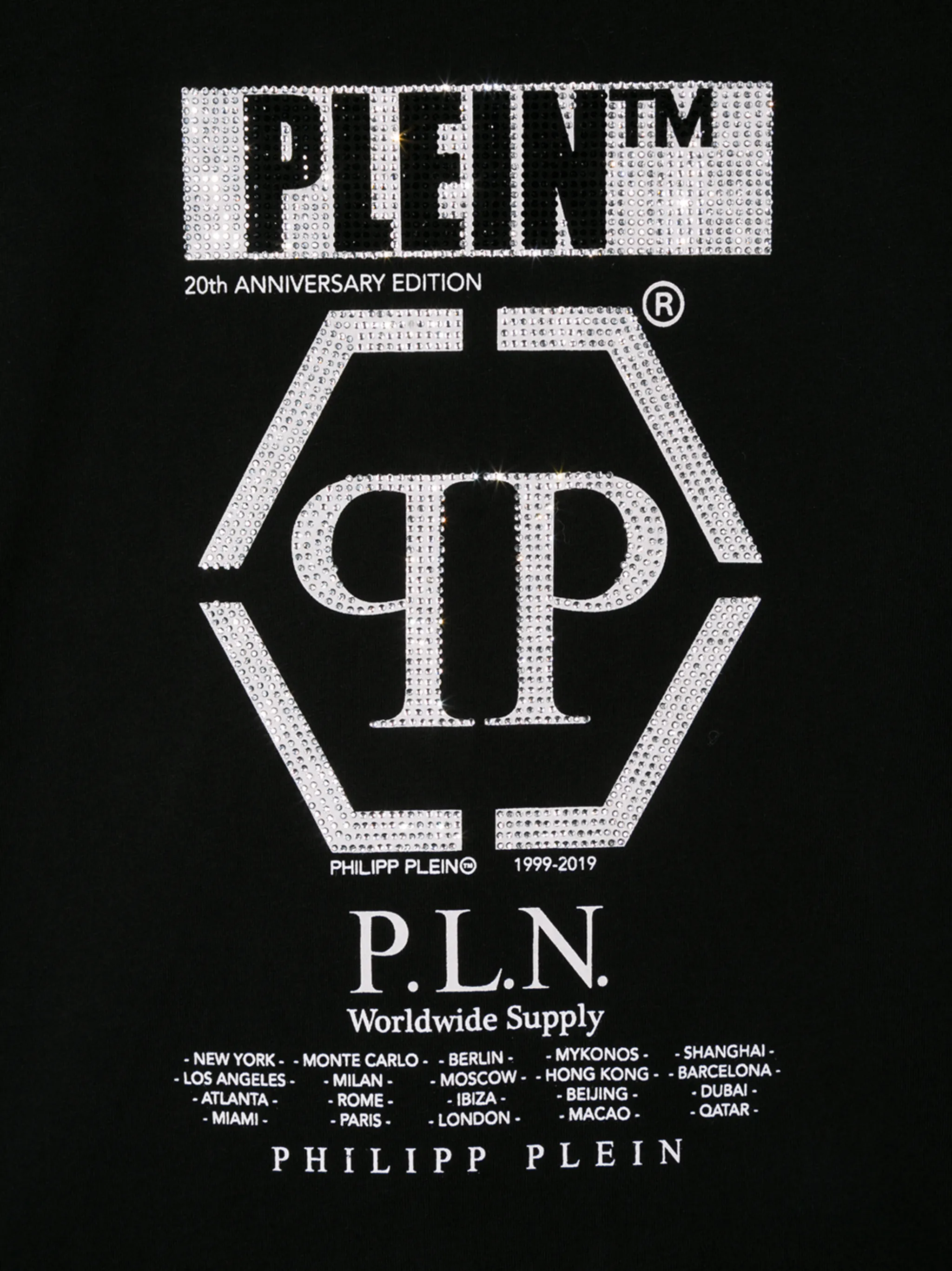 Футболка 20th Anniversary Philipp Plein Junior, черный — фото 3