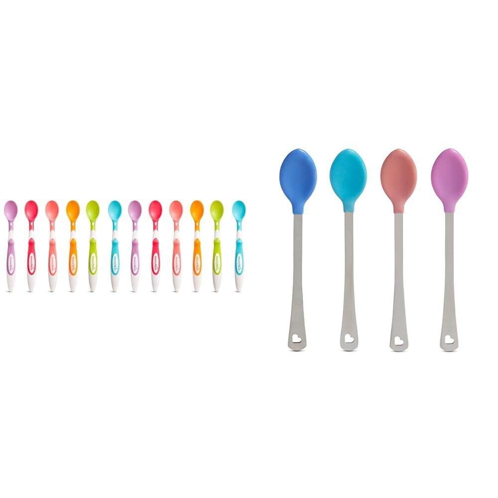 

Детские ложки Munchkin® Soft Tip TM, 12 шт., безопасные детские ложки Munchkin® White Hot®, комплект из 4 шт., White