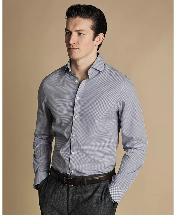 

Мужская классическая рубашка Slim-Fit Charles Tyrwhitt, серый