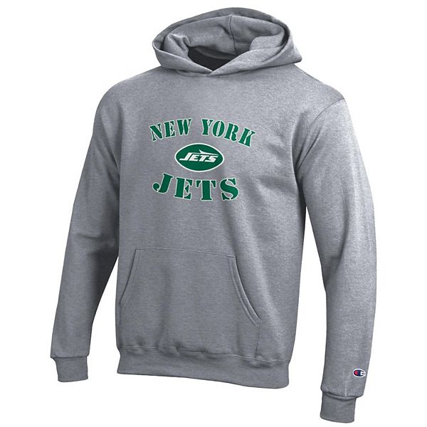 Худи Youth gray New York Jets Powerblend Fleece Champion — фото 2