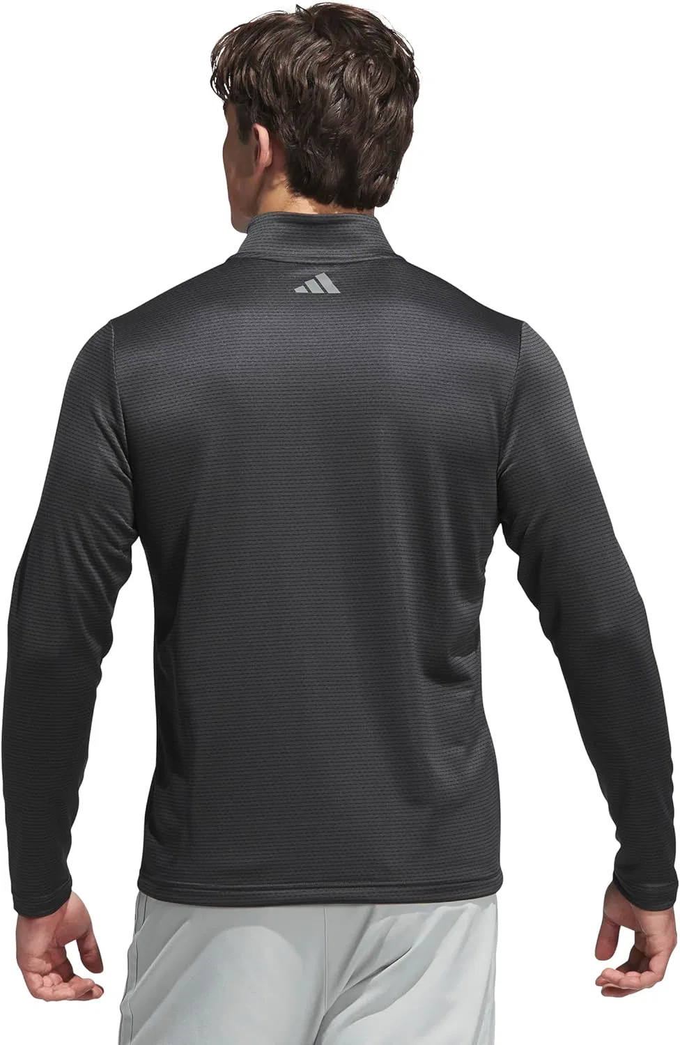 Куртка-толстовка Adidas Performance с принтом и молнией на четверть, Carbon — фото 3