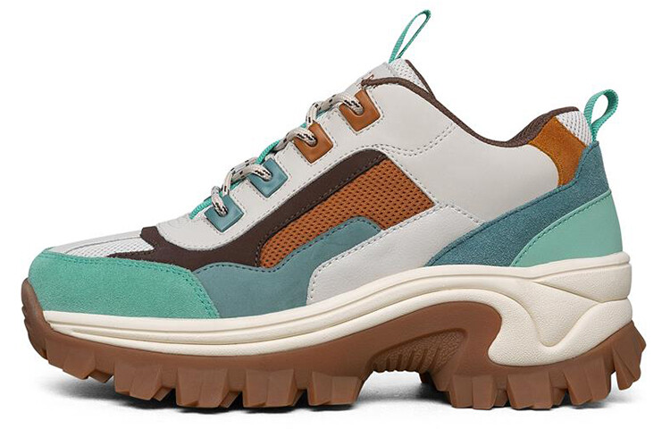 

Кроссовки для бега Street Blox женские с низким верхом, зеленые/коричневые/серые Skechers