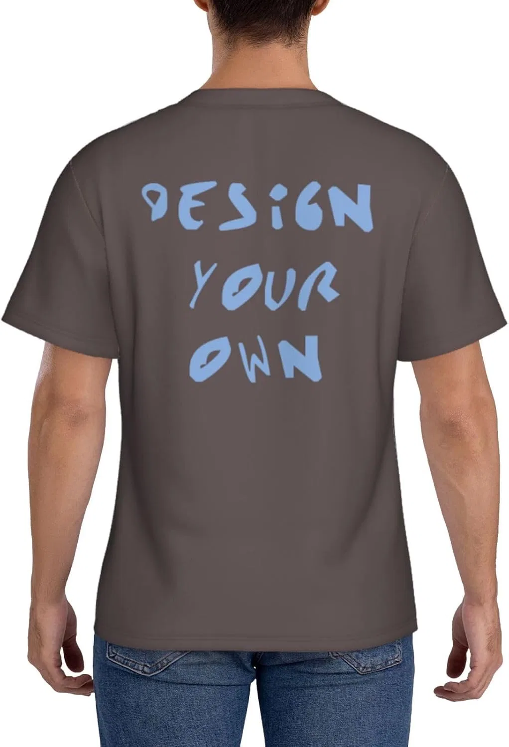 Футболка с принтом, Custom, кофе — фото 4