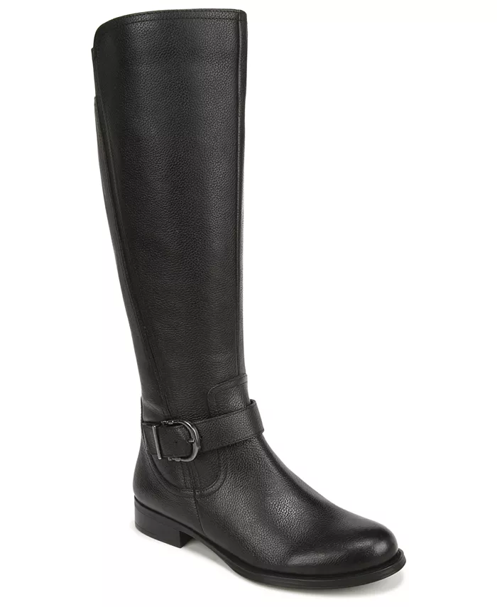 Женские сапоги Jaya Extra Wide Calf с квадратным каблуком до колена Naturalizer, черный
