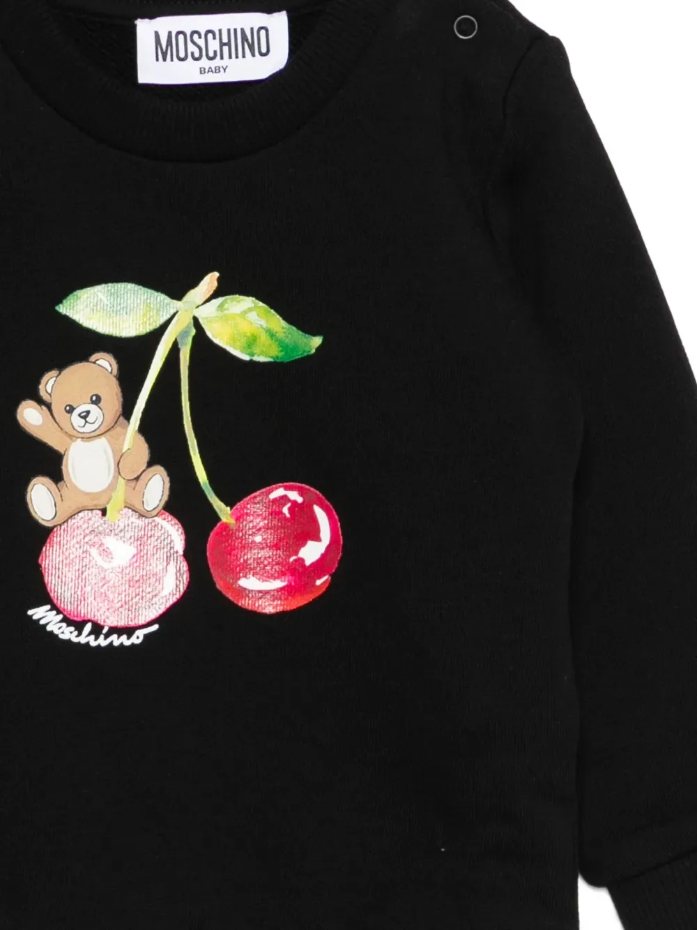 Moschino Kids Черный хлопковый свитшот — фото 3