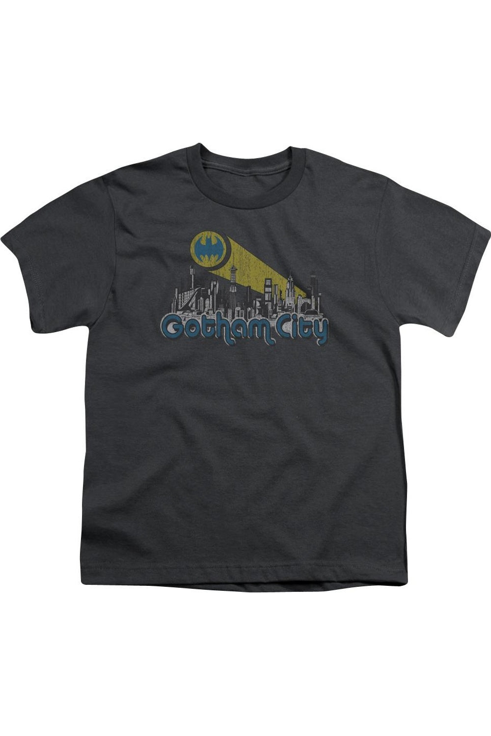 

Футболка для подростков Batman Gotham City с эффектом поношенности Gildan, Charcoal