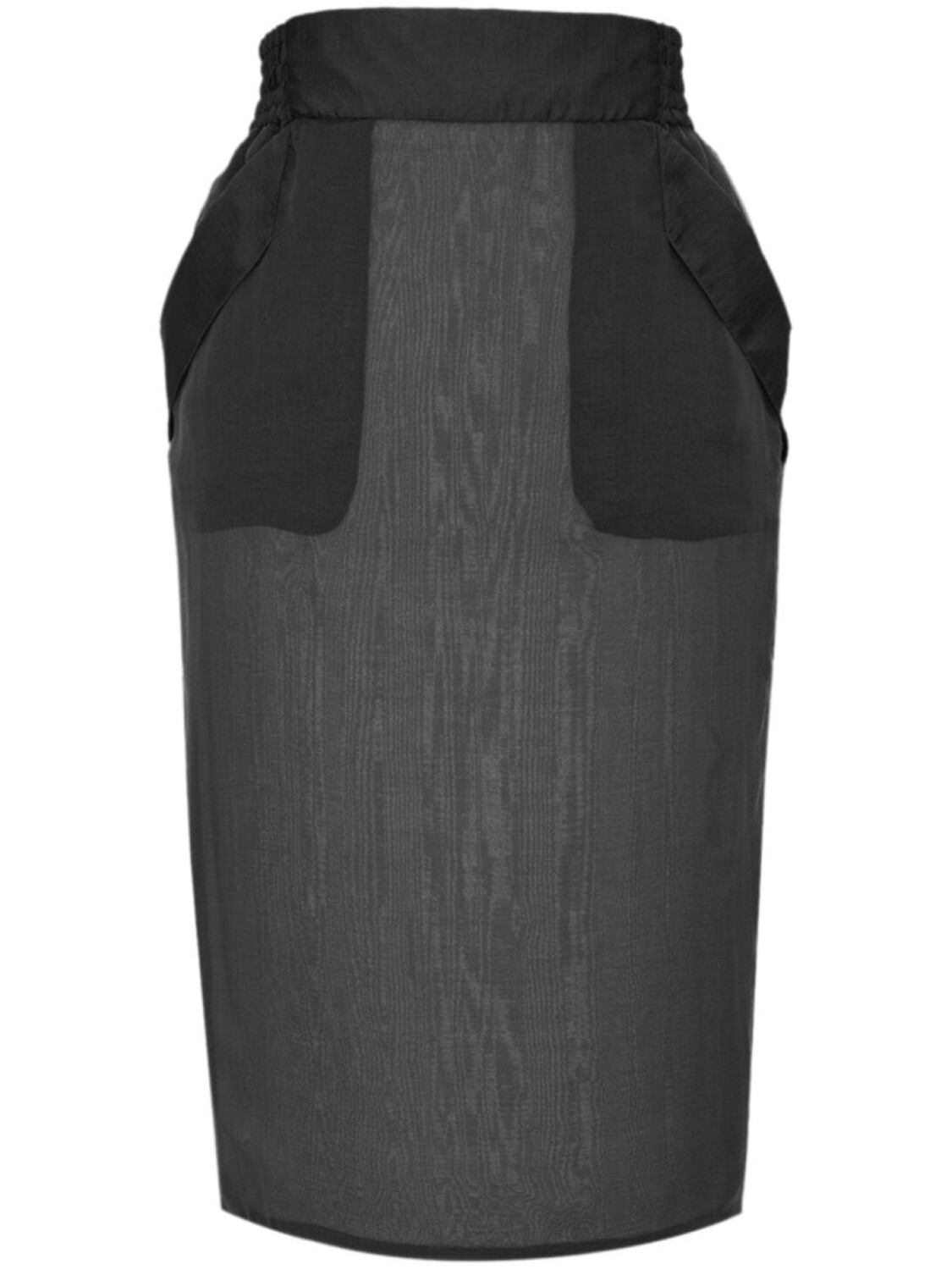 

Saint Laurent шелковая юбка-карандаш, черный