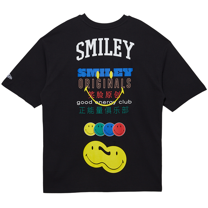 

New Era Футболка Smiley × Smiley Unisex Black, Черный, New Era Футболка Smiley × Smiley Unisex Black