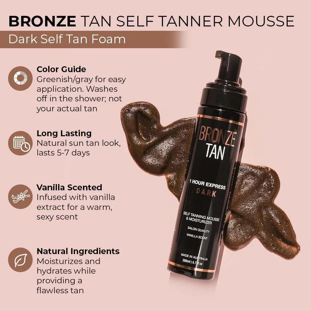 Средство для автозагара Existing Beauty Dark Self Tanner Mousse 200 мл — фото 2