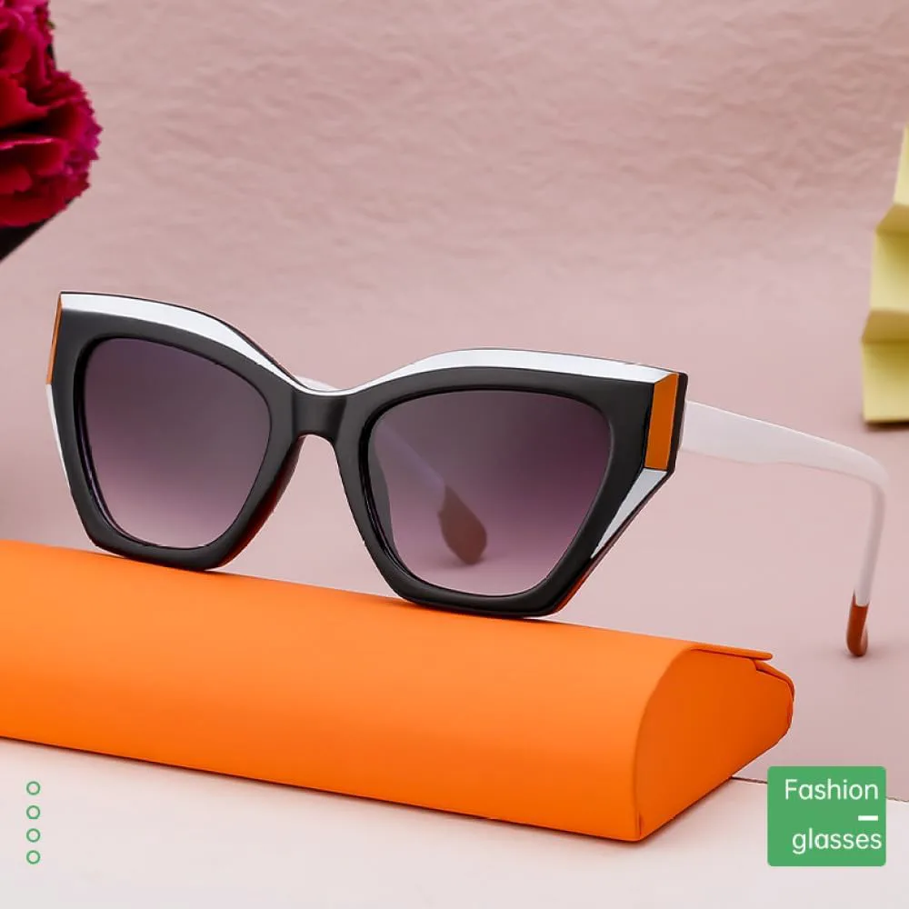 

Солнцезащитные очки в стиле «кошачий глаз» в стиле панк для женщин и мужчин, роскошные классические винтажные солнцезащитные очки для женщин LVTFCO, C3demibrown