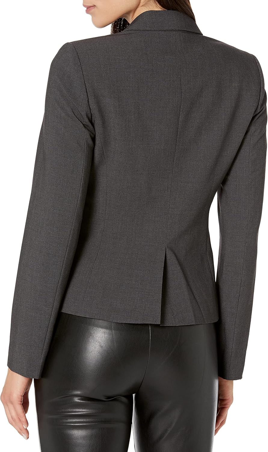 Женский блейзер Calvin Klein Lux на двух пуговицах (Petite, Standard и Plus), Charcoal — фото 3