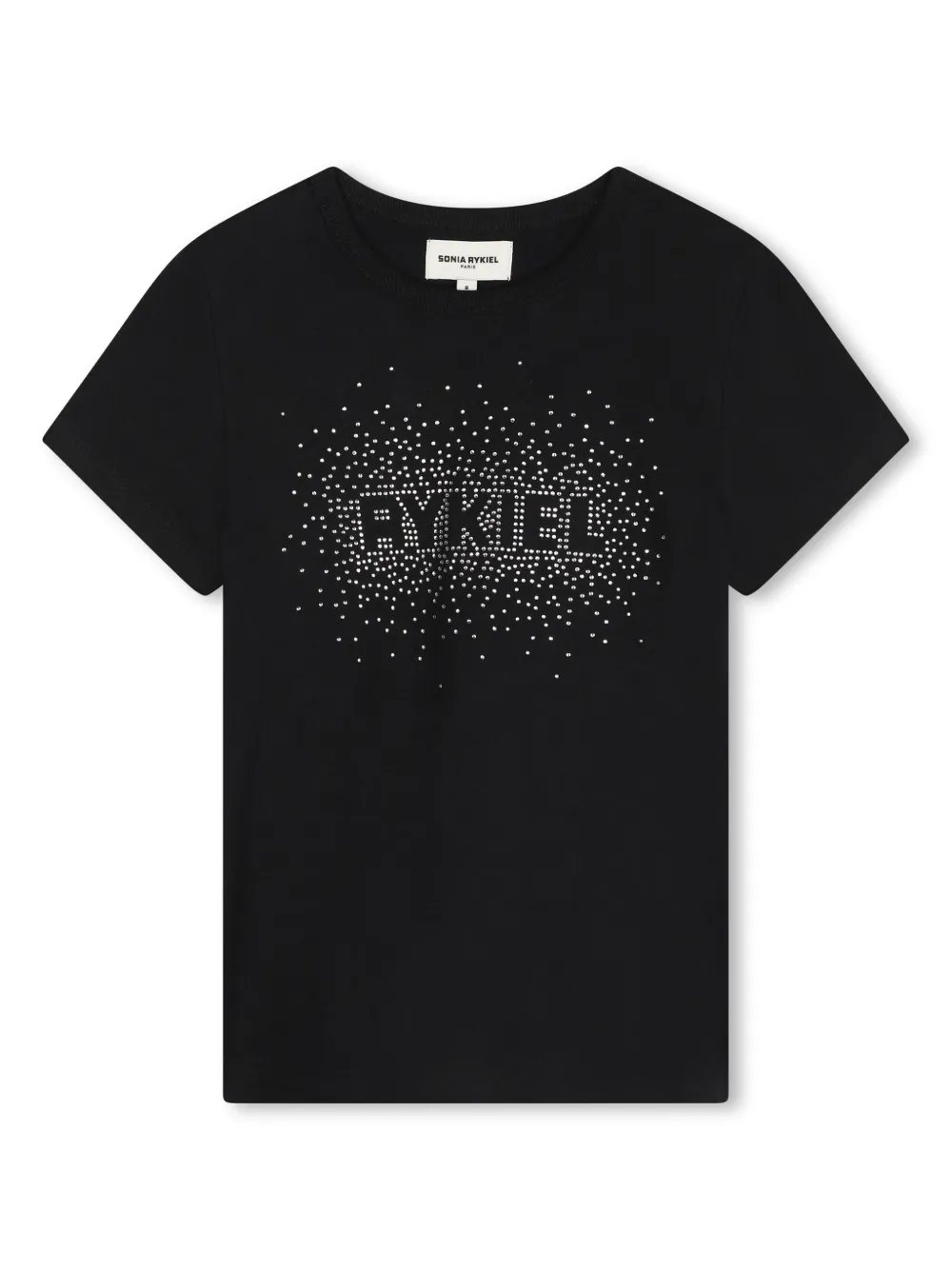 

Футболка с логотипом из страз SONIA RYKIEL ENFANT, черный