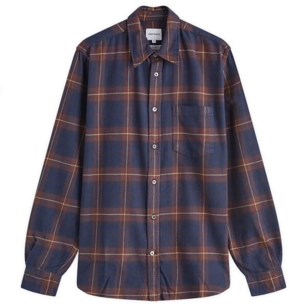 

Рубашка Osvald из фланели в клетку Norse Projects, красный