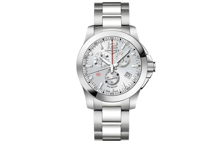 

Longines Мужские кварцевые часы Comcast Collection с серебристым циферблатом, корпусом из нержавеющей стали и ремешком из нержавеющей стали