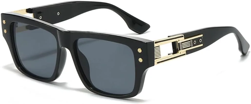 

Мужские солнцезащитные очки UV400 в стиле ретро с заклепками; женские солнцезащитные очки с градиентным покрытием и полой конструкцией UUPTTPL, Black Grey