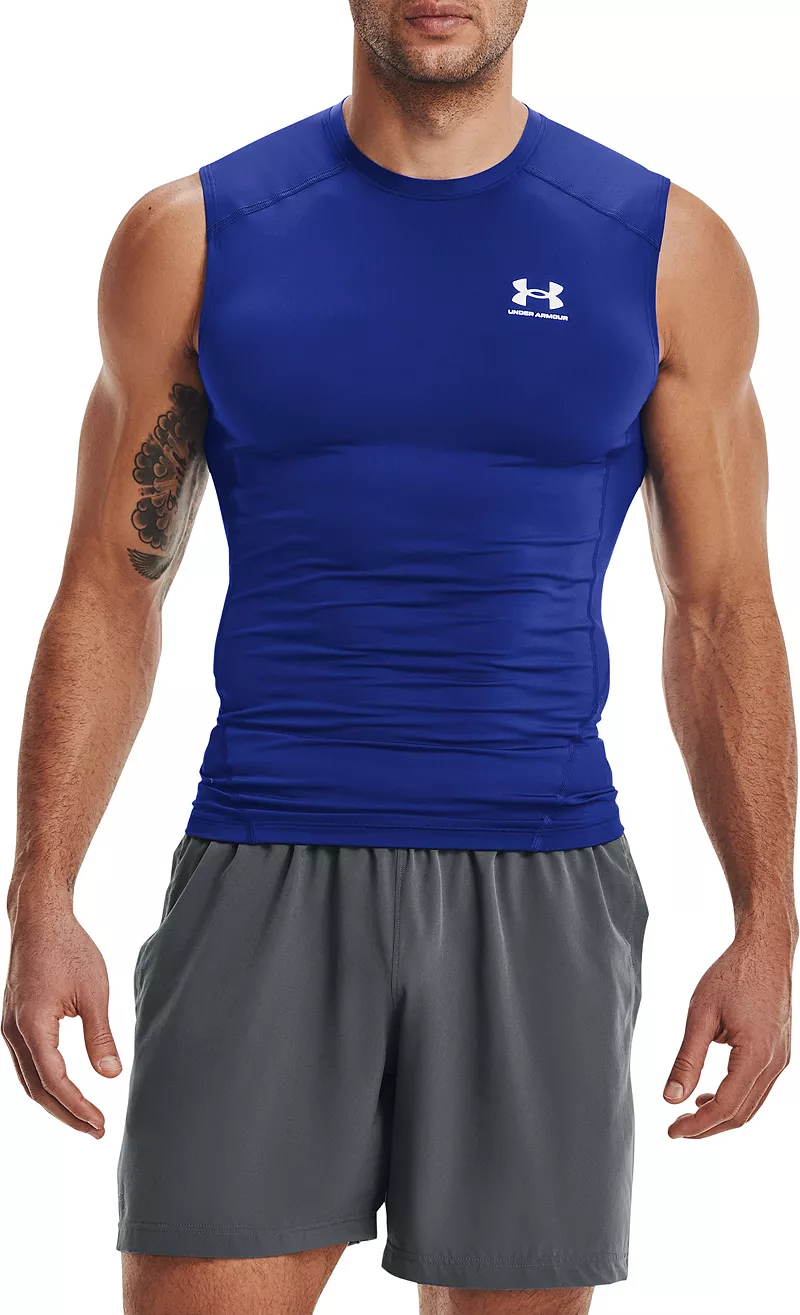 

Мужская компрессионная рубашка Under Armour HeatGear, цвет Royal/White