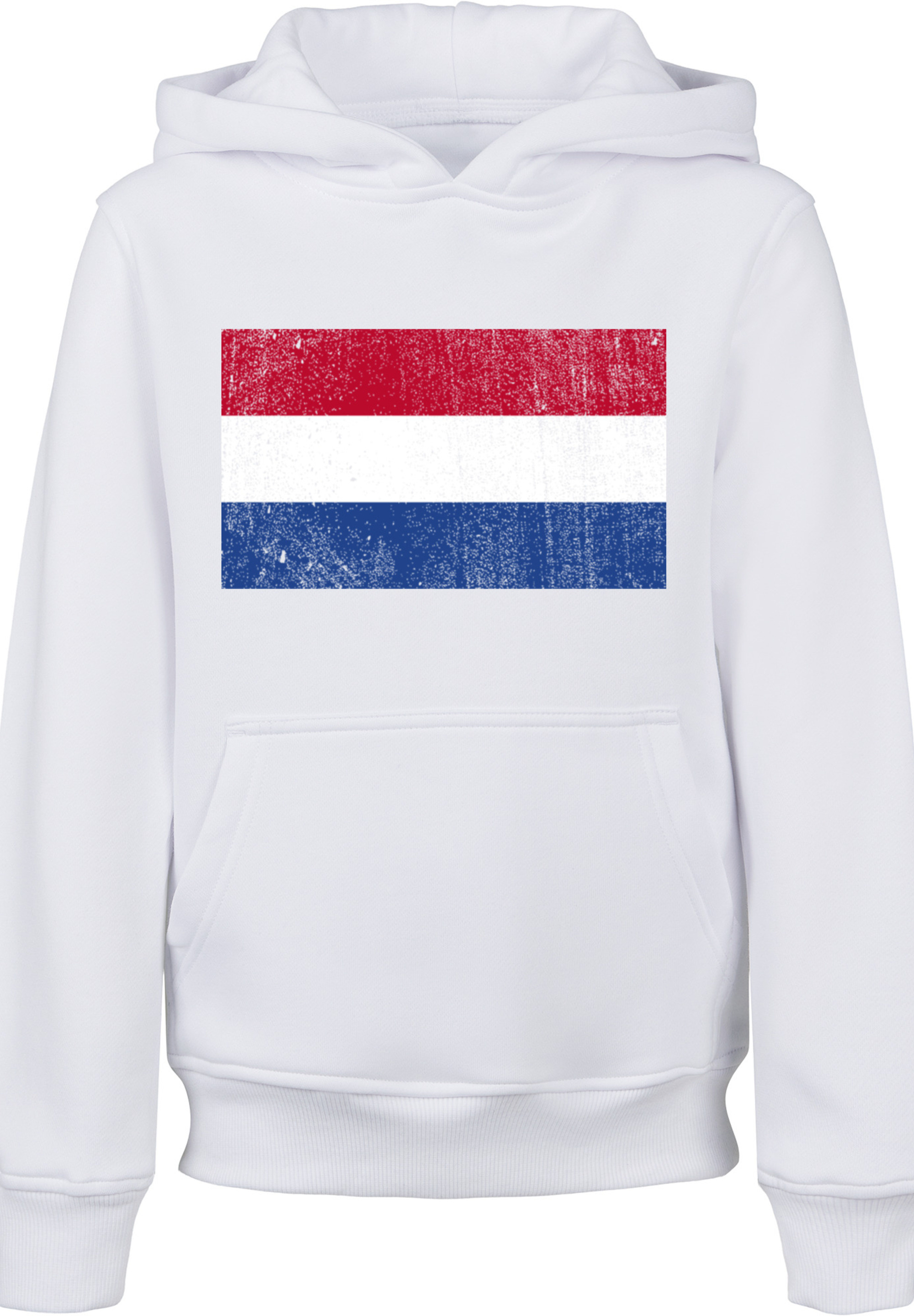 

Пуловер F4NT4STIC Hoodie Netherlands NIederlande Holland Flagge distressed, белый