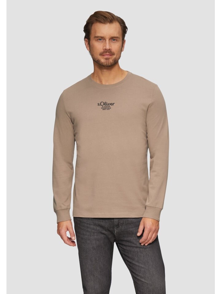 

Футболка s.Oliver T-Shirt langarm, коричневый