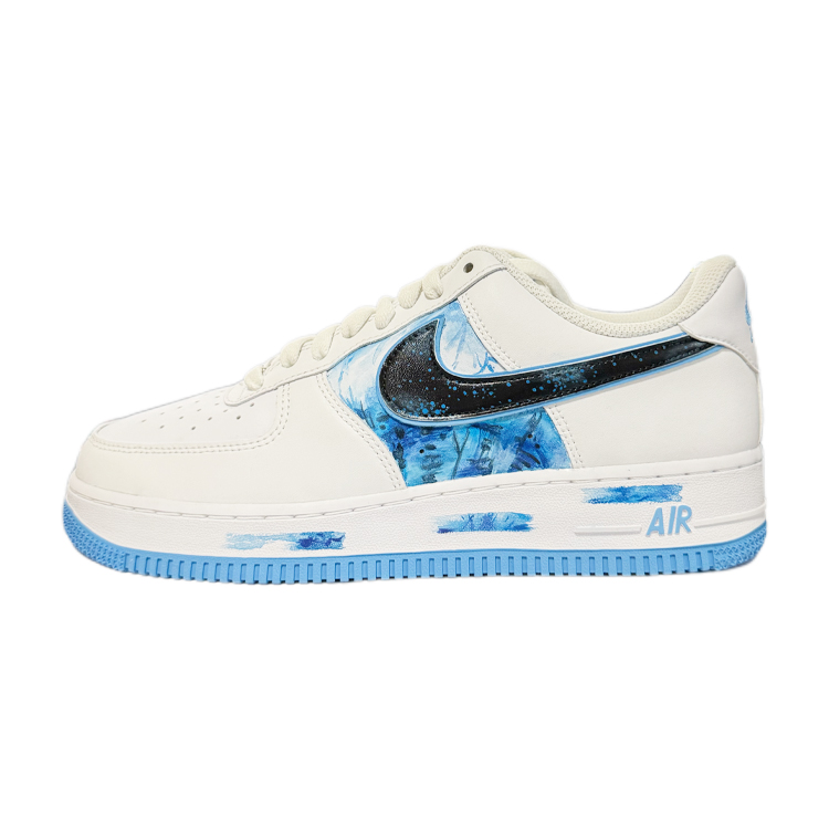 

Air Force 1 Low Air Force, Night Banquet Low top Skateboard Shoes Мужские Nike, белый/синий/черный