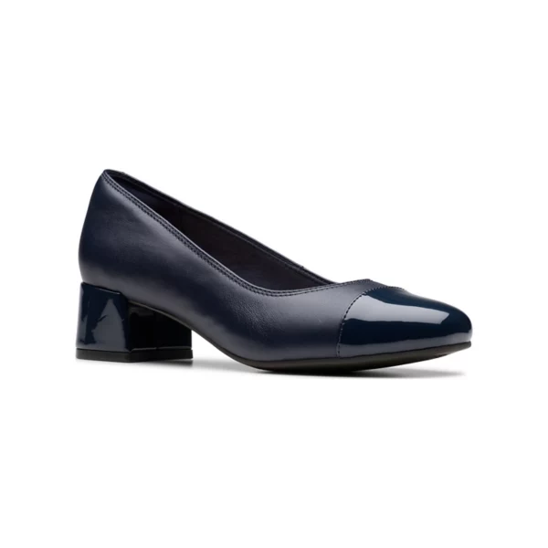 Иридесса женские кожаные туфли Clarks, цвет navy leather