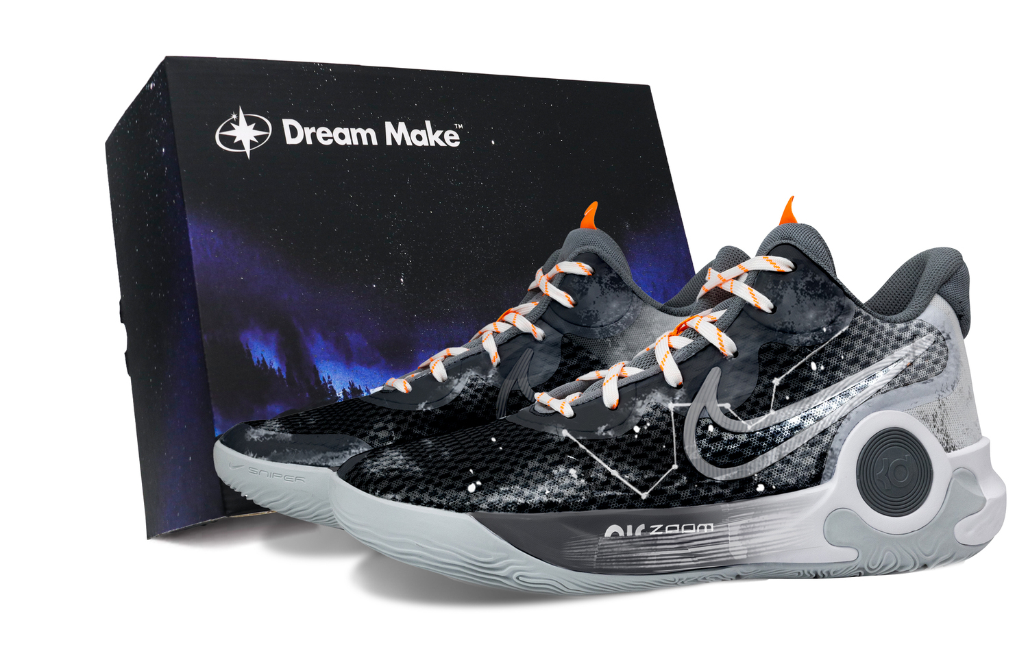 

Nike Кроссовки баскетбольные KD Trey 5 IX с амортизацией и вентиляцией, мид-топ, унисекс, черно-серые, цвет Black Gray