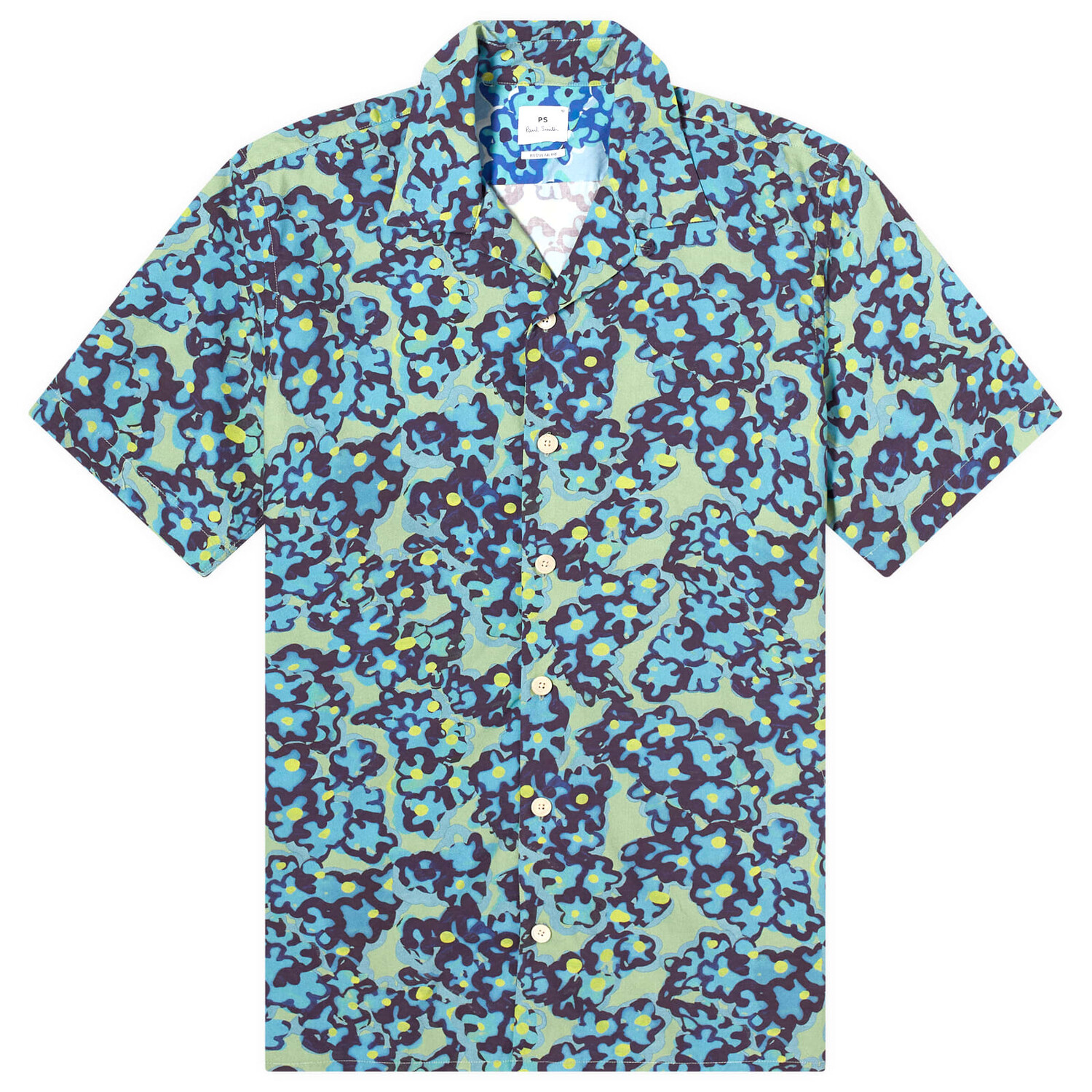 

Рубашка с коротким рукавом Paul Smith Flower Print Vacation Shirt, зеленый
