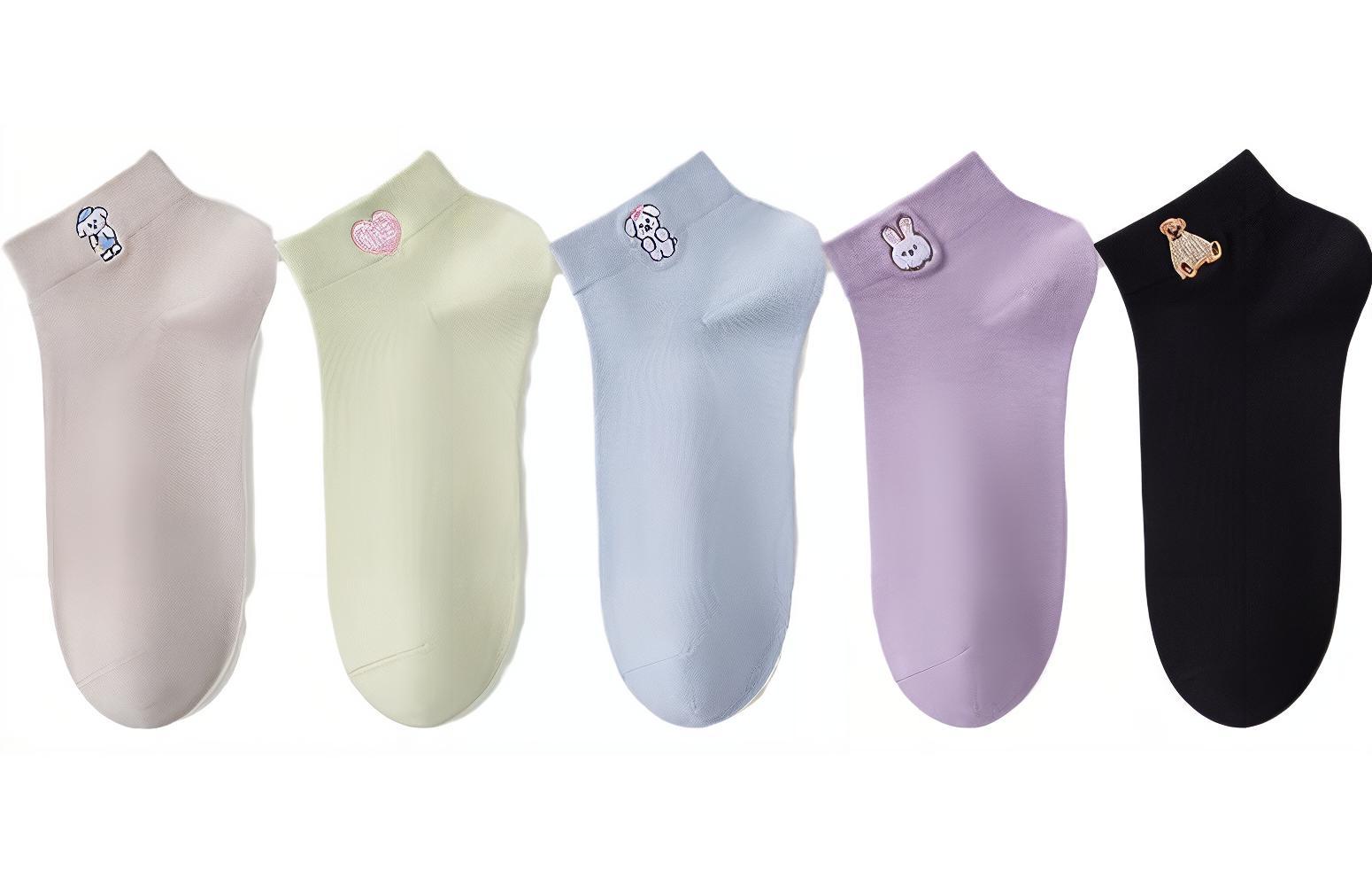 

Женские носки AUGUST, 5 пар (3 черных + 2 серых)