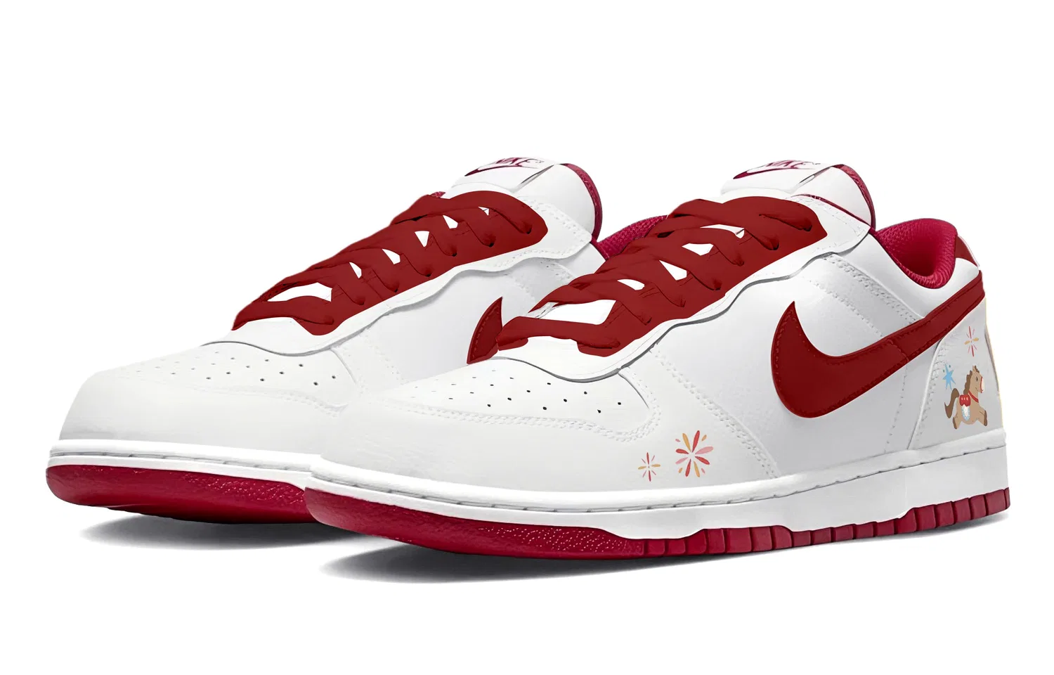 Кеды Nike Big Galloping Starry Path белые — фото 4